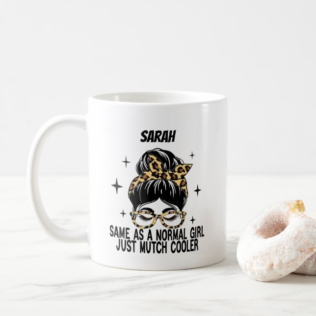 Taza De Café Coffee Funny de definición de nombre personalizada (Con donut)