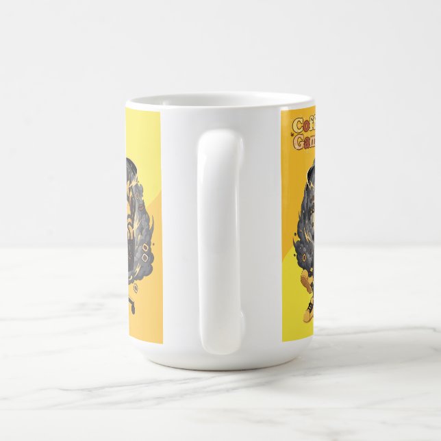 Taza De Café Coffee Gamer Anime Boy Yellow Aesthetic Art (Mango)