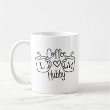 Coffee Hubby Love Monogram Mug