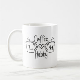 Taza De Café Coffee Hubby Love Monogram Mug