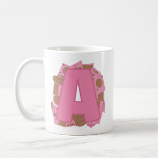 Taza De Café Coffee Letter A: Monogram Initial 