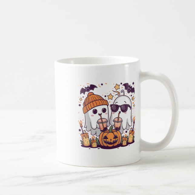 Taza De Café Coffee lindo fantasma Funny disfraz de Halloween (Derecha)