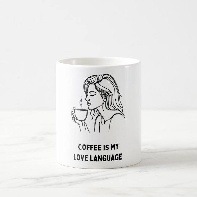 Taza De Café Coffee Lover Chica Mug: Sip y Savor (Centro)