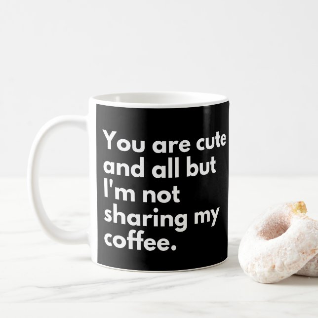 Taza De Café Coffee Lover Coworker Funny diciendo moderno (Con donut)