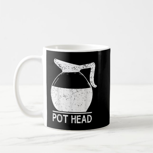 Taza De Café Coffee Lover Pot Head TShirt  (Izquierda)