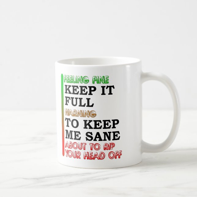 Taza De Café Coffee Meter Funny Mug (Derecha)
