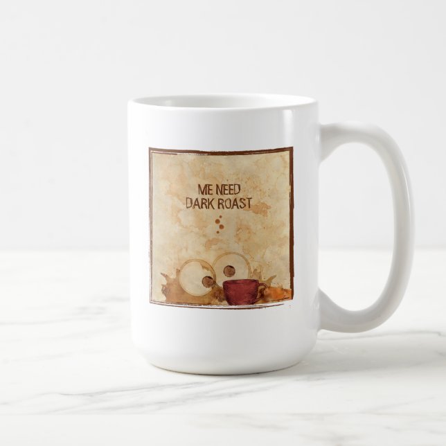 Taza De Café Coffee Monster - doble café Mug (Derecha)