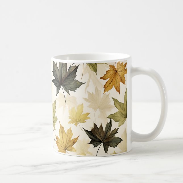 Taza De Café Coffee Mug Autumn Leaves (Derecha)