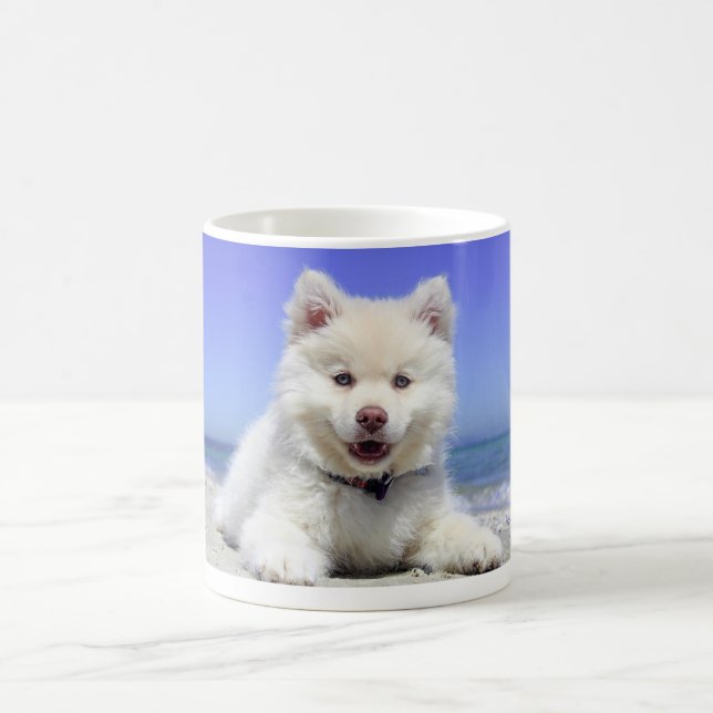 Taza De Café Coffee Mug blanco de cachorro (Centro)