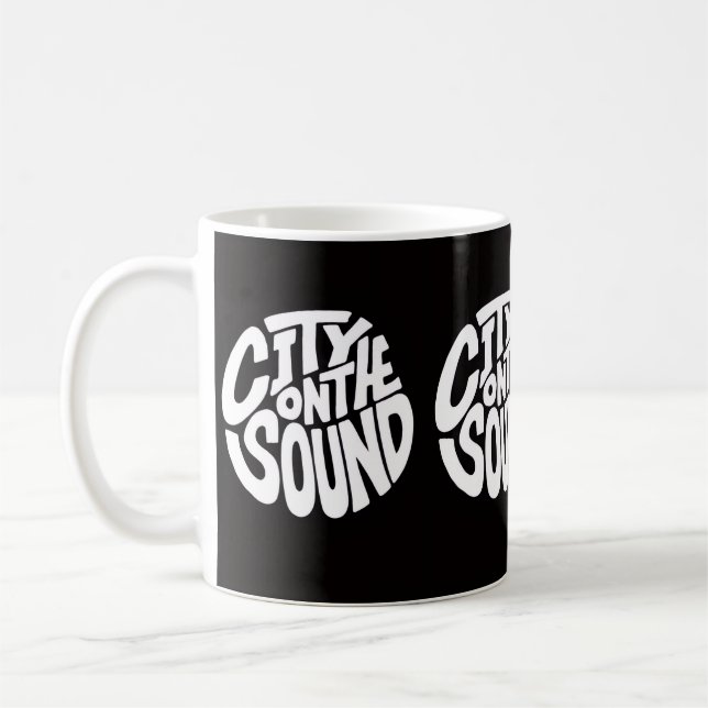 Taza De Café Coffee Mug | Bold Typography Urban Design (Izquierda)