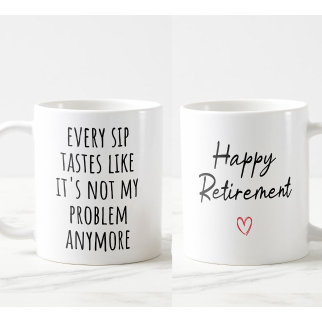 Taza De Café Coffee Mug - "Cada Sip Sabe (Retirement Gift for Woman Men, Funny Retirement Mug Decorations, Best Retirement Gifts for Women Men)