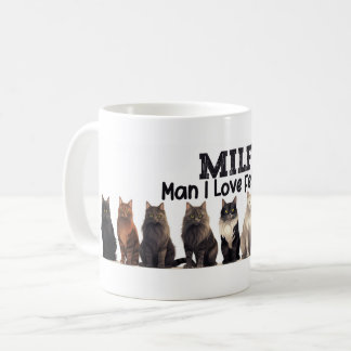 Taza De Café Coffee Mug Cat, hombre que amo Felines MILF