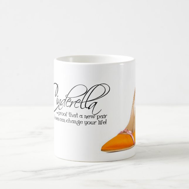 Taza De Café Coffee Mug Cenicienta Naranja Shoes Cita Tea Cup (Centro)