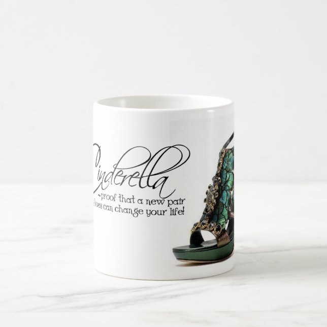 Taza De Café Coffee Mug Cenicienta Peacock Feathers Shoes Cita (Centro)