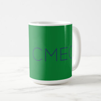 Taza De Café Coffee Mug CMEC - 15 onzas, verde con marina