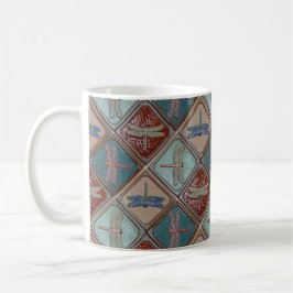 Taza De Café Coffee Mug con azulejos de Dragonfly Diseño