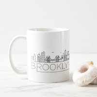 Coffee Mug de Brooklyn Stylized Skyline