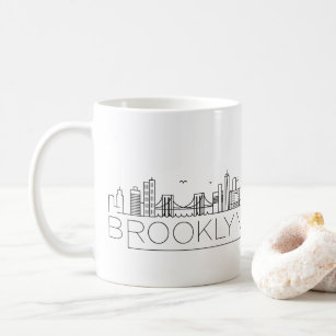 Taza De Café Coffee Mug de Brooklyn Stylized Skyline