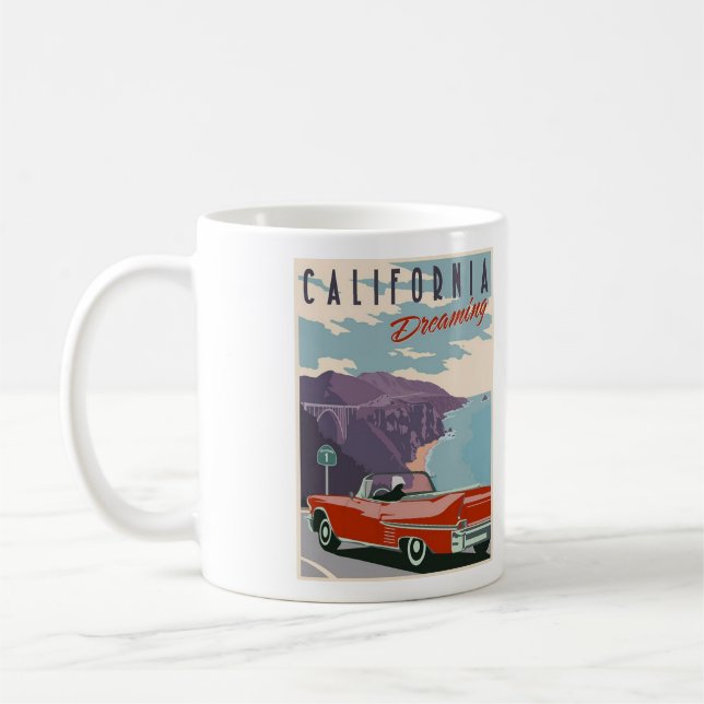 Taza De Café Coffee Mug de California Dreaming - Tamaño 11oz (Izquierda)