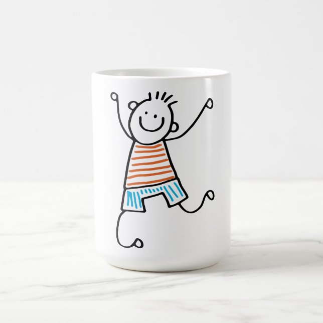 Taza De Café Coffee Mug de Dancing Stick Man (Centro)