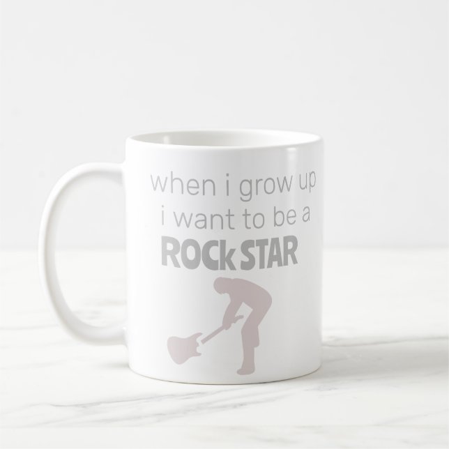 Taza De Café Coffee Mug de la estrella del rock futuro (Izquierda)