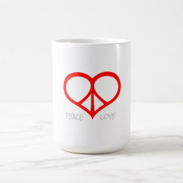 Taza De Café Coffee Mug de paz y amor