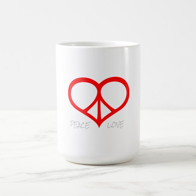 Taza De Café Coffee Mug de paz y amor (Centro)