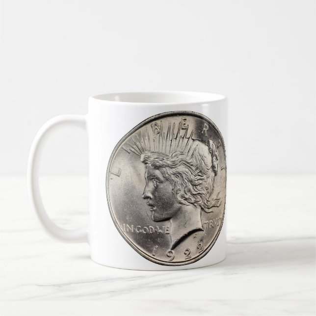 Taza De Café Coffee Mug de Peace Dollar (Izquierda)