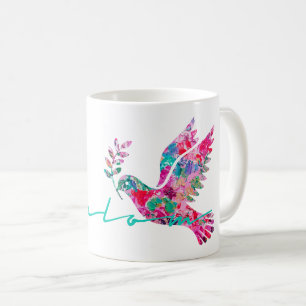 Taza De Café Coffee Mug de Peace Dove (Shalom)
