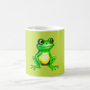 Taza De Café Coffee Mug de rana verde dulce