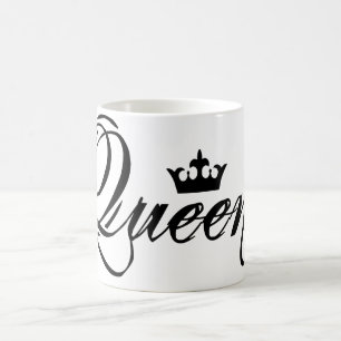 Taza De Café Coffee Mug de Reina blanca y negra
