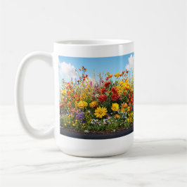 Taza De Café Coffee Mug del Jardín de Flores Silvestres.