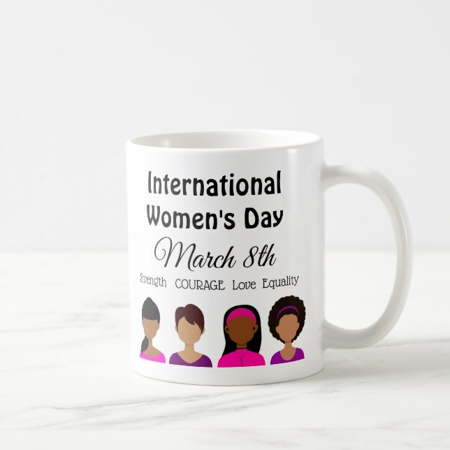 Taza De Café Coffee Mug, Día Internacional de la Mujer (Derecha)