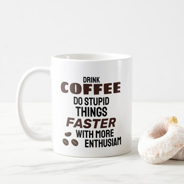 Taza De Café Coffee Mug divertido (Con donut)