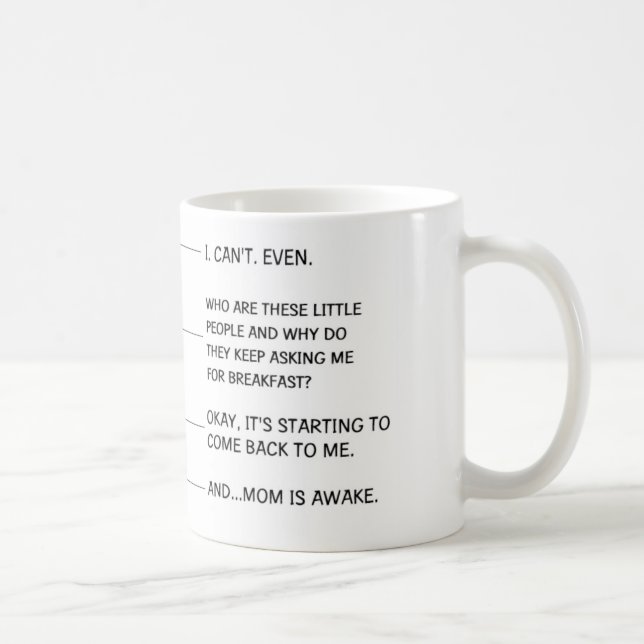 Taza De Café Coffee Mug divertido para mamá (Derecha)