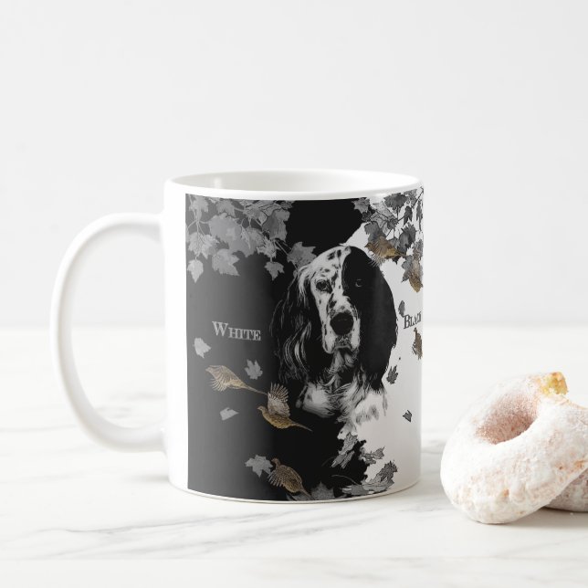 Taza De Café Coffee Mug en inglés blanco y negro (Con donut)