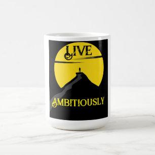 Taza De Café Coffee Mug en vivo con ambición