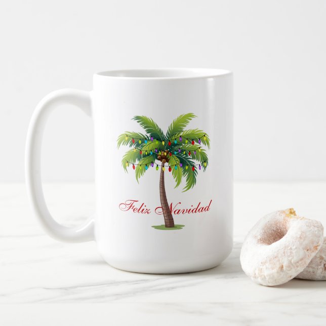 Taza De Café Coffee Mug Feliz Navidad (Con donut)