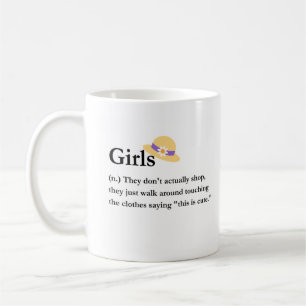 Taza De Café Coffee Mug gracioso para Chicas Shopaholic