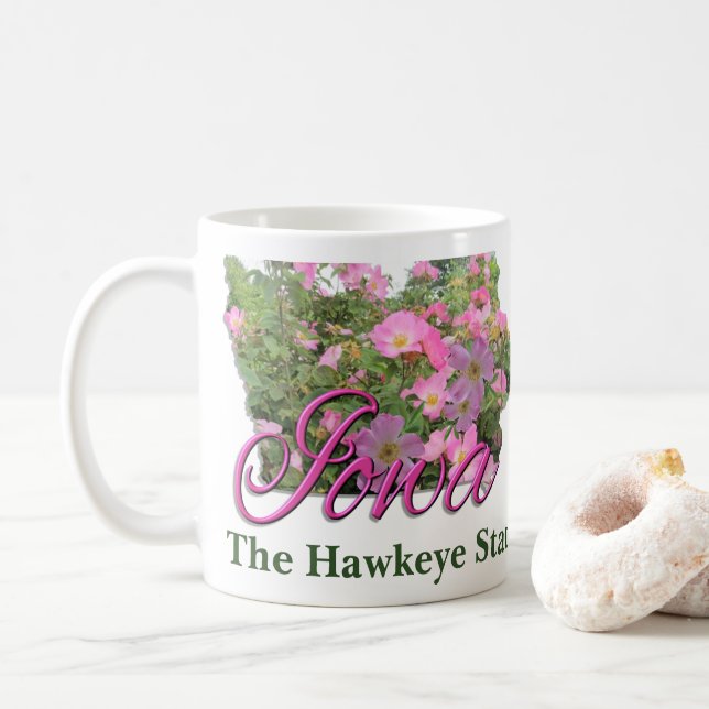 Taza De Café Coffee Mug - IOWA (Con donut)