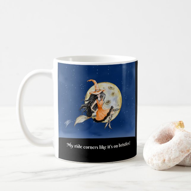 Taza De Café Coffee Mug, la dulce travesía de brujas (Con donut)