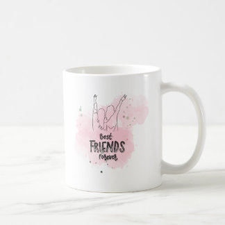 Taza De Café Coffee mug: ¡Los mejores amigos para siempre! Rosa