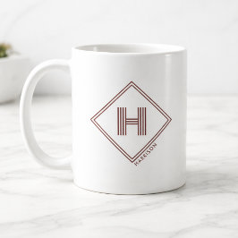 Taza De Café Coffee Mug | Modern Geometric Monogram Initial