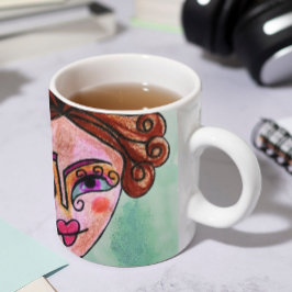Taza De Café Coffee Mug (Mujer caprichosa - 01)