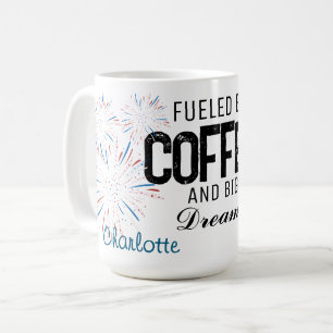 Taza De Café Coffee Mug Patriotic 4th of July Custom Name