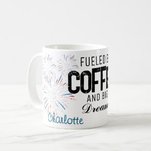 Taza De Café Coffee Mug Patriotic 4th of July Custom Name 
