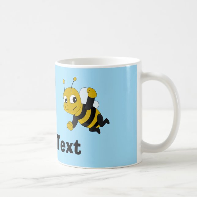 Taza De Café Coffee Mug personalizado de abejas personalizado (Derecha)
