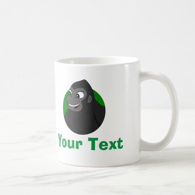 Taza De Café Coffee Mug, Personalizado de gorila personalizado (Derecha)