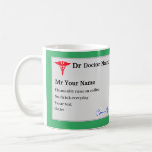 Taza De Café Coffee Mug, Personalizado de recetas Médica graci