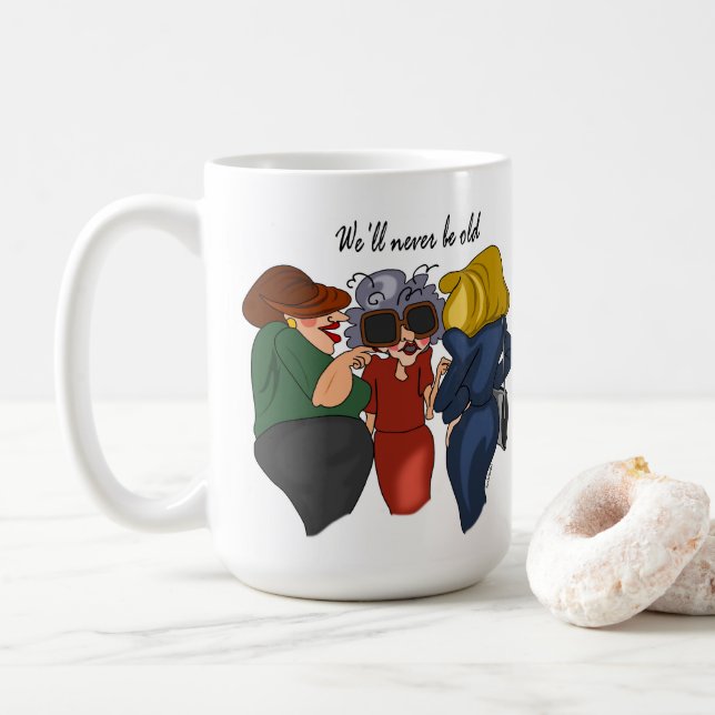 Taza De Café Coffee Mug, Personalizado de Tres Gossipers (Con donut)